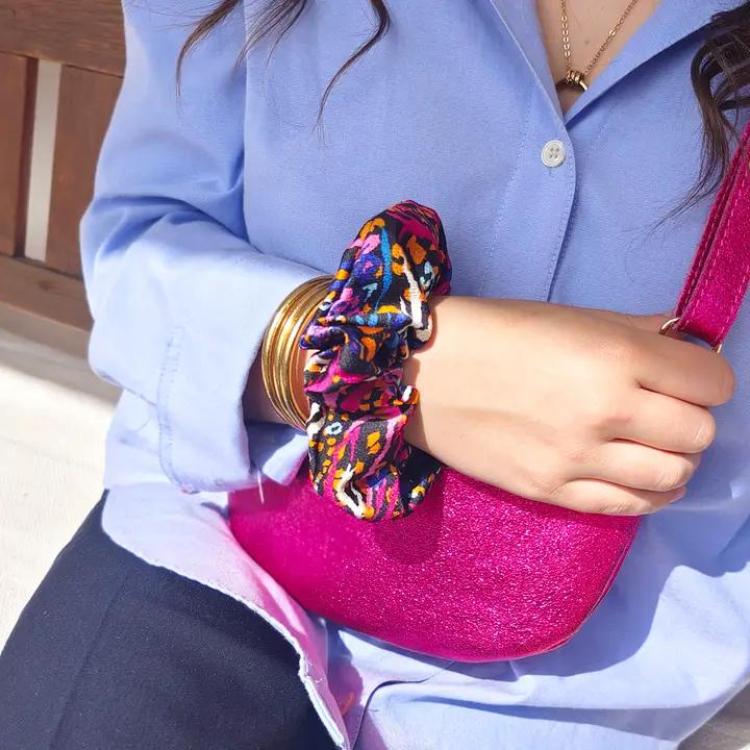 Laure Derrey Scrunchie Frida blau/rosa