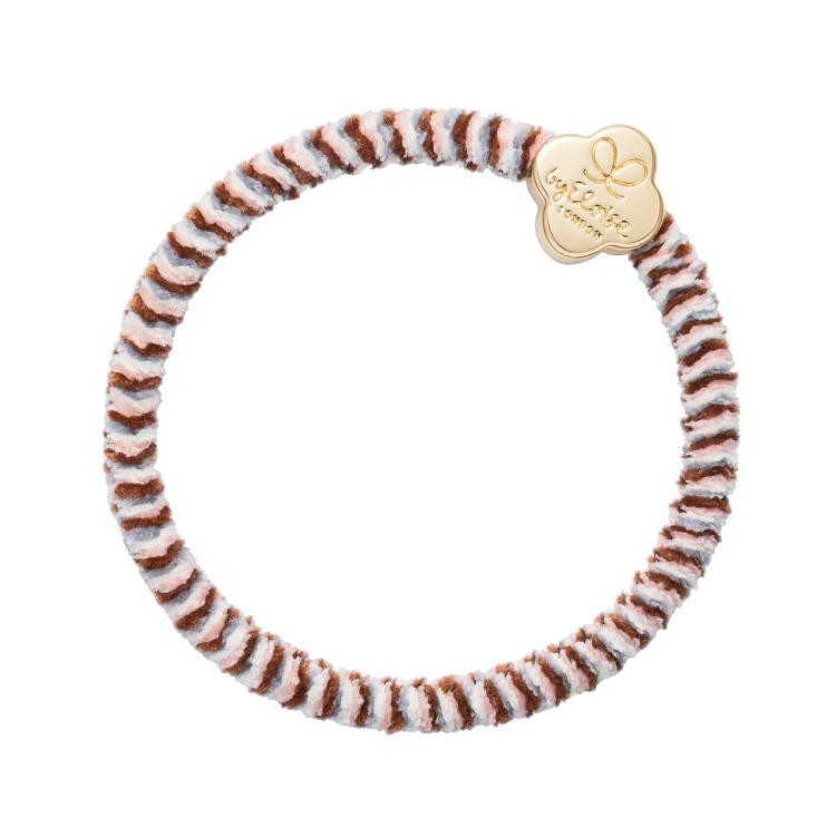 ByEloise Velvet Gold Quatrefoil Soft Neutral