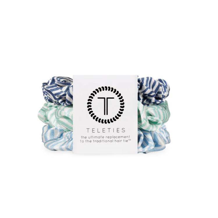 Teleties Silk Scrunchie groß Totally Turquoise