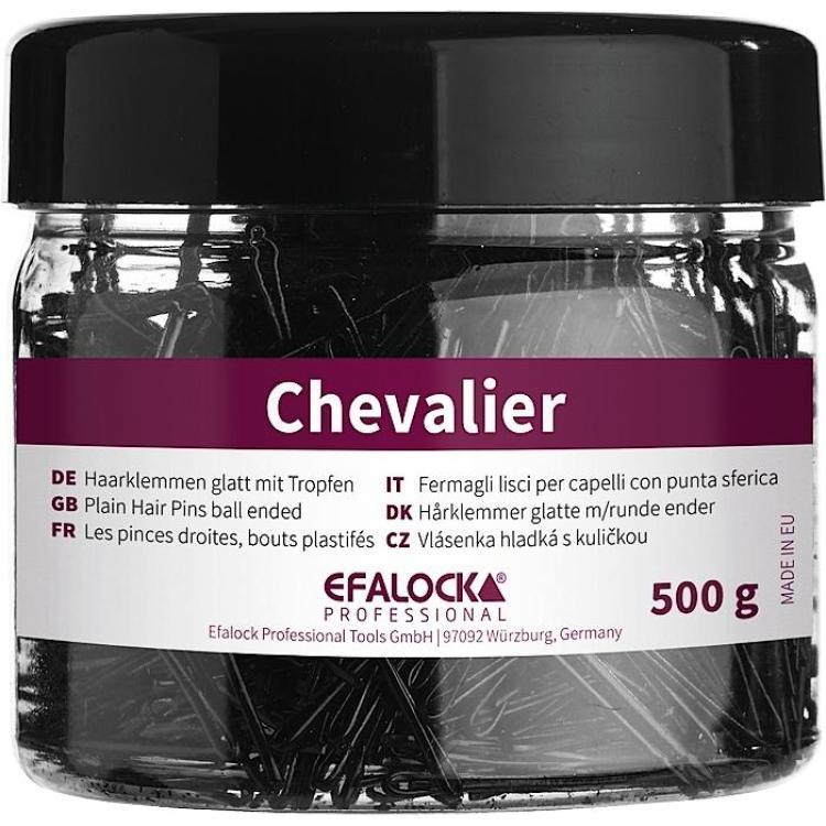 Efalock  Chevalier 7 cm schwarz glatt