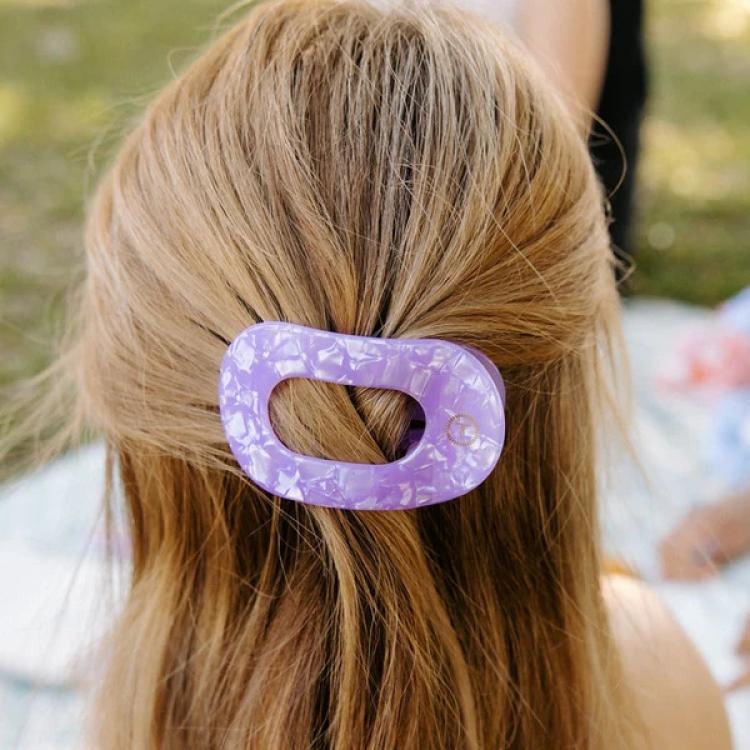 Teleties Flat Round Clip klein Lavender Mist