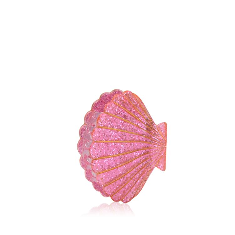 By Vivi Muschel Haarklammer Rosa Glitzer
