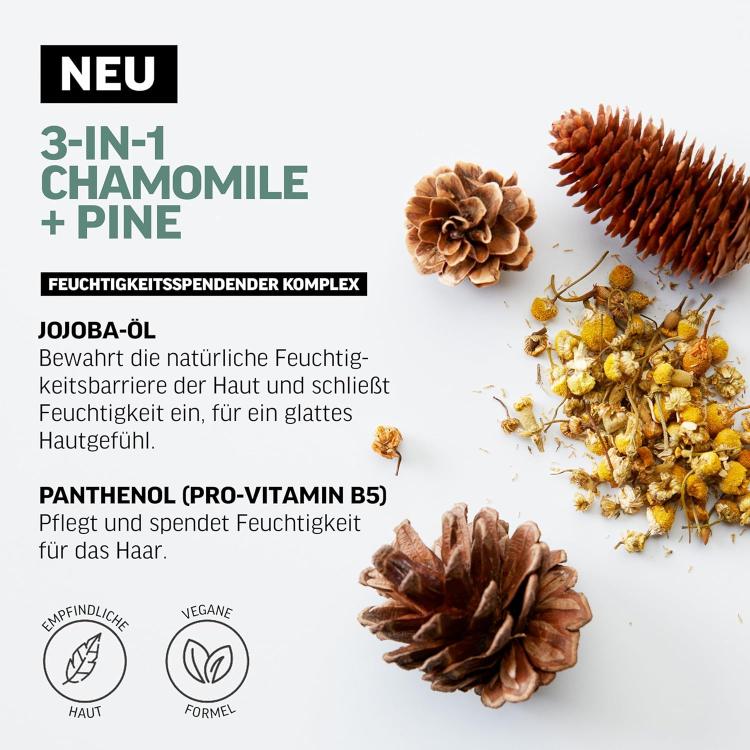 American Crew 3-in-1 Chamomilie + Pine hair-body-wash