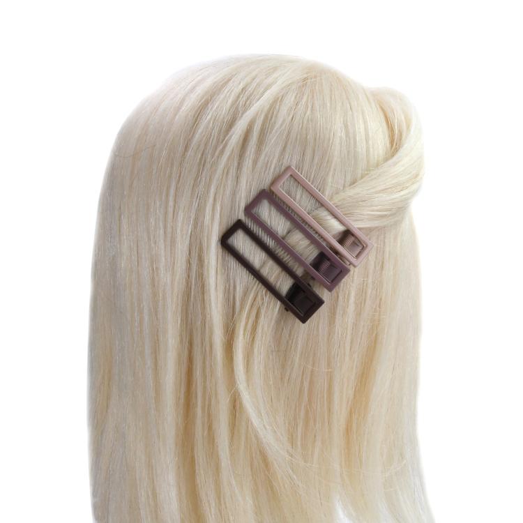 Helly Hair Paper Clip eckig braun