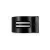 Teleties Small Flat Rectangle Hair Clip Jet Black