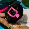 Teleties Large Flat Square Hair Clip Tropical Punch