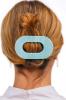 Teleties Flat Round Clip medium Totally Turquoise