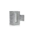by Vivi Haarklammer Quadrat Silber Glitzer