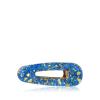 CG Home Dreieckige Haarspange Blau Glod Glitzer