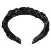 Bon Dep Hairband Braided Silk Velvet Black