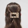 Teleties Small Flat Rectangle Hair Clip Blonde Tortoise