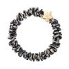 ByEloise Gold Star Silk Scrunchie Skinny Grey Leopard