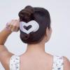 Teleites  Mother of Pearl Hearts Flat Hair Clip