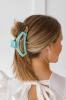 Teleties Open Hair Clip Totally Turquoise large