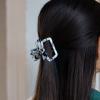 Helly Hair eckig dünn schwarz weiß