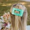 Teleties Medium Flat Rectangle Hair Clip Spring Splash