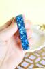 CG Home gerader Mini Clip blau gold glitzer