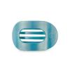 Teleties Flat Round Clip medium Blue Seas