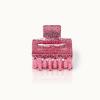 by Vivi Haarklammer Quadrat Rosa Glitzer
