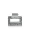 by Vivi Haarklammer Quadrat Silber Glitzer
