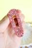 CG Home Dreieckige Haarspange rosa mit silber giltzer