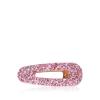 CG Home Dreieckige Haarspange rosa mit silber giltzer