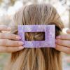 Teleties Medium Flat Rectangle Hair Clip Lavender Mist