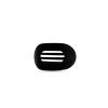 Teleties Flat Round Clip tiny Jet Black 1 St
