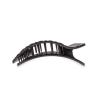 Teleties Medium Flat Rectangle Hair Clip Jet Black Quilted
