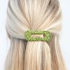 CG Home rechteckige Haarspange Limette glitzer