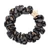 ByEloise Gold Star Silk Scrunchie Grey Leopard