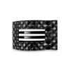 Teleties Medium Flat Rectangle Hair Clip Jet Black Quilted