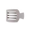 Teleties Medium Flat Square Hair Clip Silver Flames