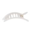 Teleties Large Flat Rectangle Hair Clip Coconut White
