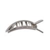 Teleties Large Flat Square Hair Clip Silver Flames