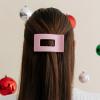 Teleties Small Flat Rectangle Hair Clip Merry Pinkmas