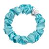 ByEloise Silver Heart Silk Scrunchie Turquise