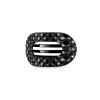 Teleties Flat Round Clip klein Jet black Quilted