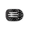 Teleties Flat Round Clip medium Jet Black Quilted