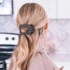 Teleties Flat Round Clip medium Truly Taupe Quilted