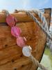 By Vivi Muschel Haarklammer Alt Rosa Glitzer