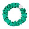 ByEloise Silver Heart Silk Scrunchie Jungle Green